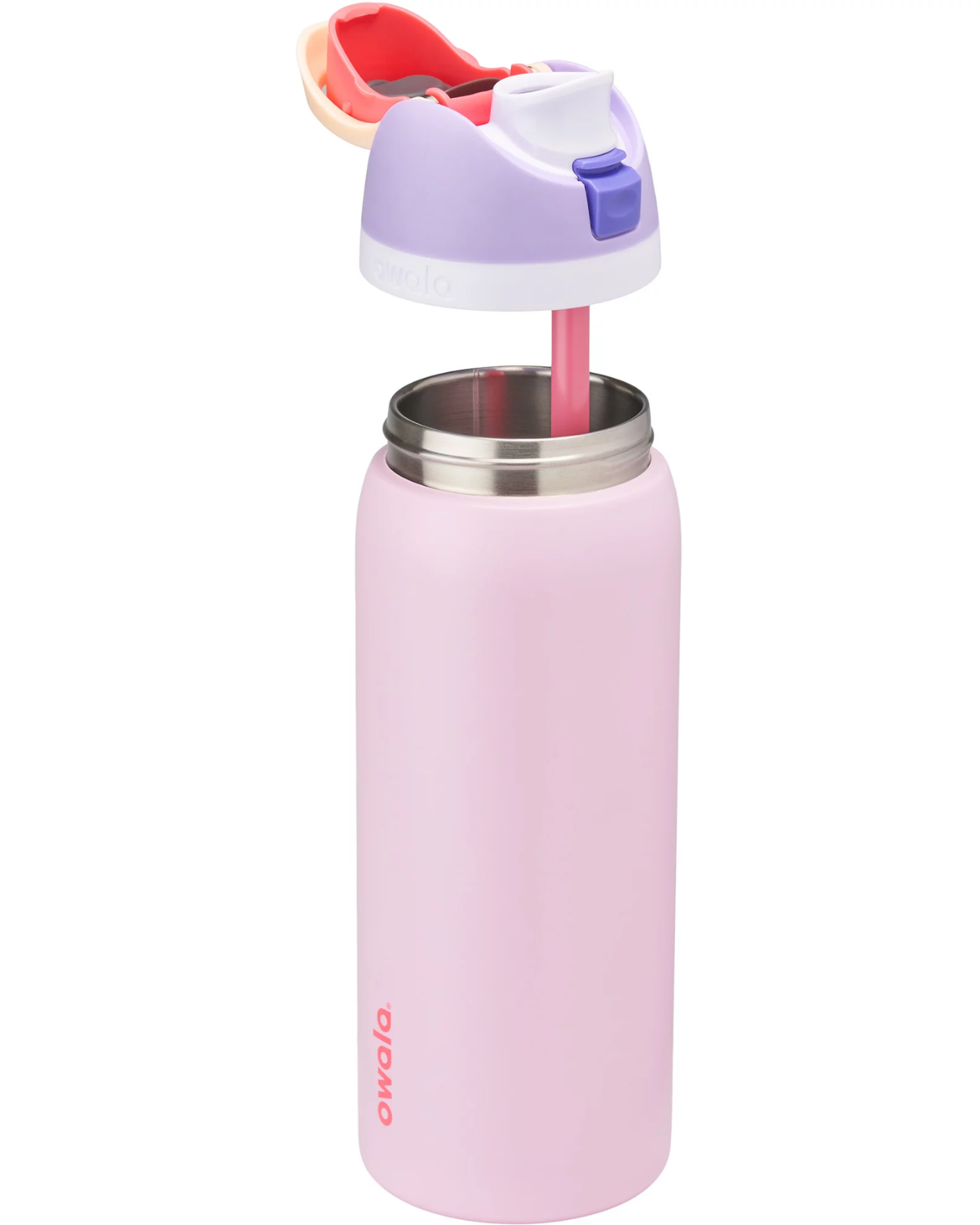 Owala 32 oz. FreeSip Stainless Steel Water Bottle in Blossom Bunny