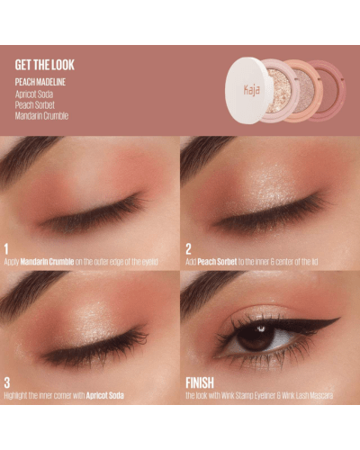 Kaja Eye Bento Bouncy Eyeshadow Trio | Color: Peach Madeline (Size: 3 x 0.03 oz / 0.9 g)