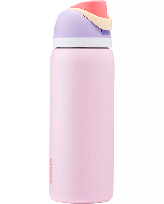 Owala 32 oz. FreeSip Stainless Steel Water Bottle in Blossom Bunny