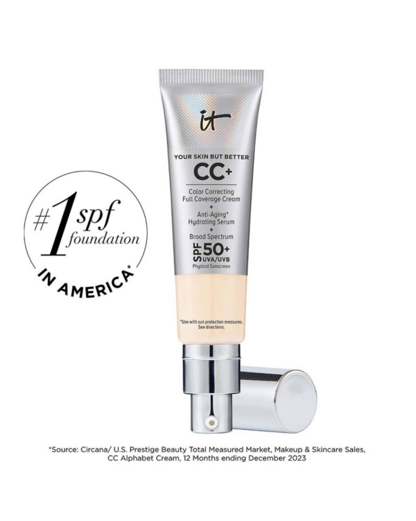 IT Cosmetics CC+ CREAM FULL-COVERAGE FOUNDATION WITH SPF 50+ (Size: 32 ml)